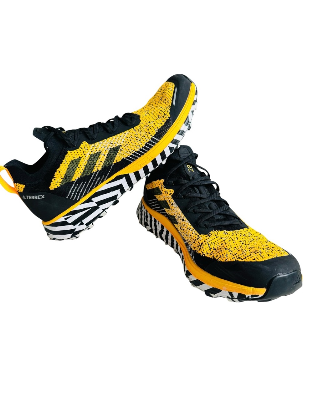 Adidas Terrex Two Ultra Parley Men’s Size 12 Trail Running Shoes Black Yellow